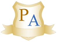 PA Property Advisors Logo. Wappen mit Schriftzug PA